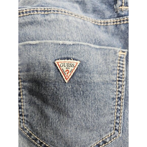 (3/$35) Guess Jeans Womens 25 Light Wash Skinny Stretch Denim Low Rise Pants - Picture 4 of 13